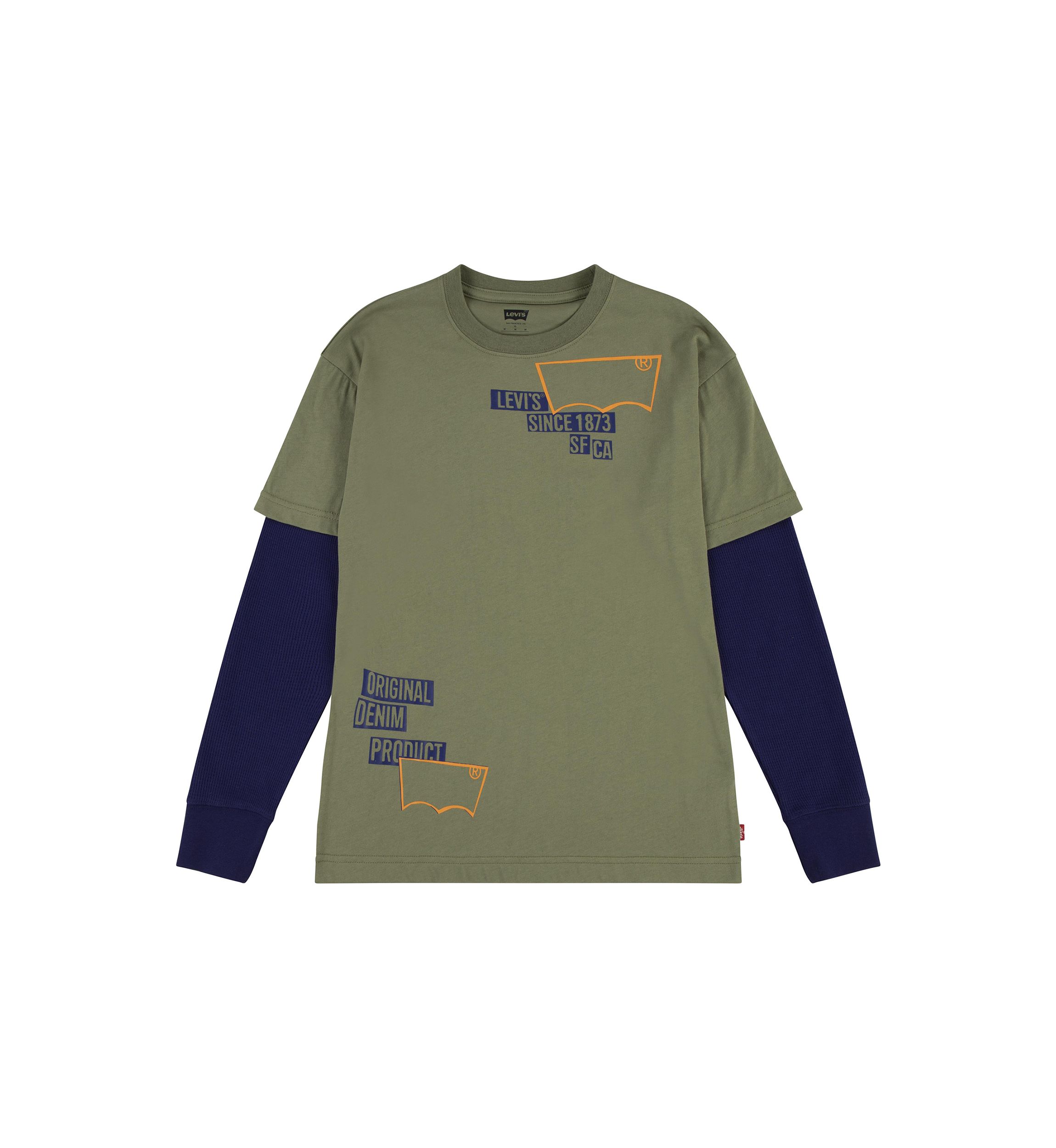 Boys 8-20 Long Sleeve 2Fer Graphic T-Shirt 