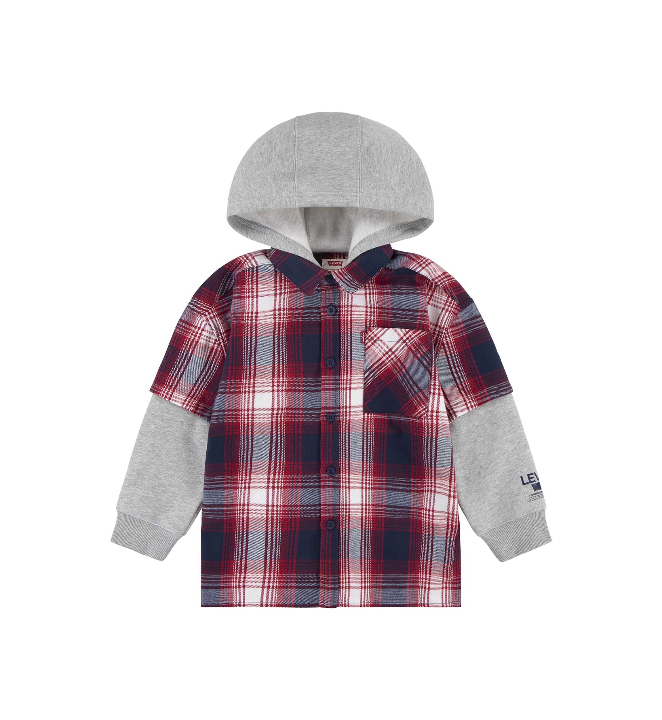 Boys 8-20 Hooded Woven Shirt