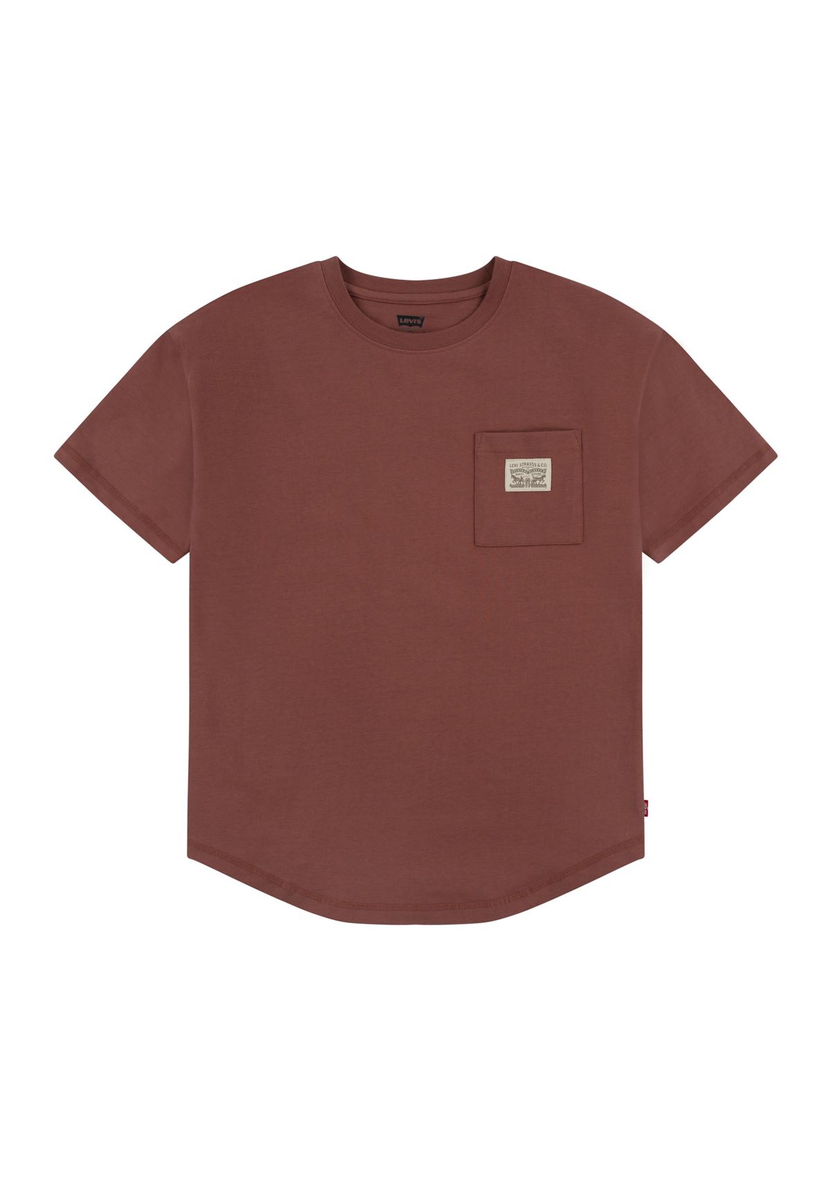 Boys 8-20 Curved Hem Pocket T-Shirt