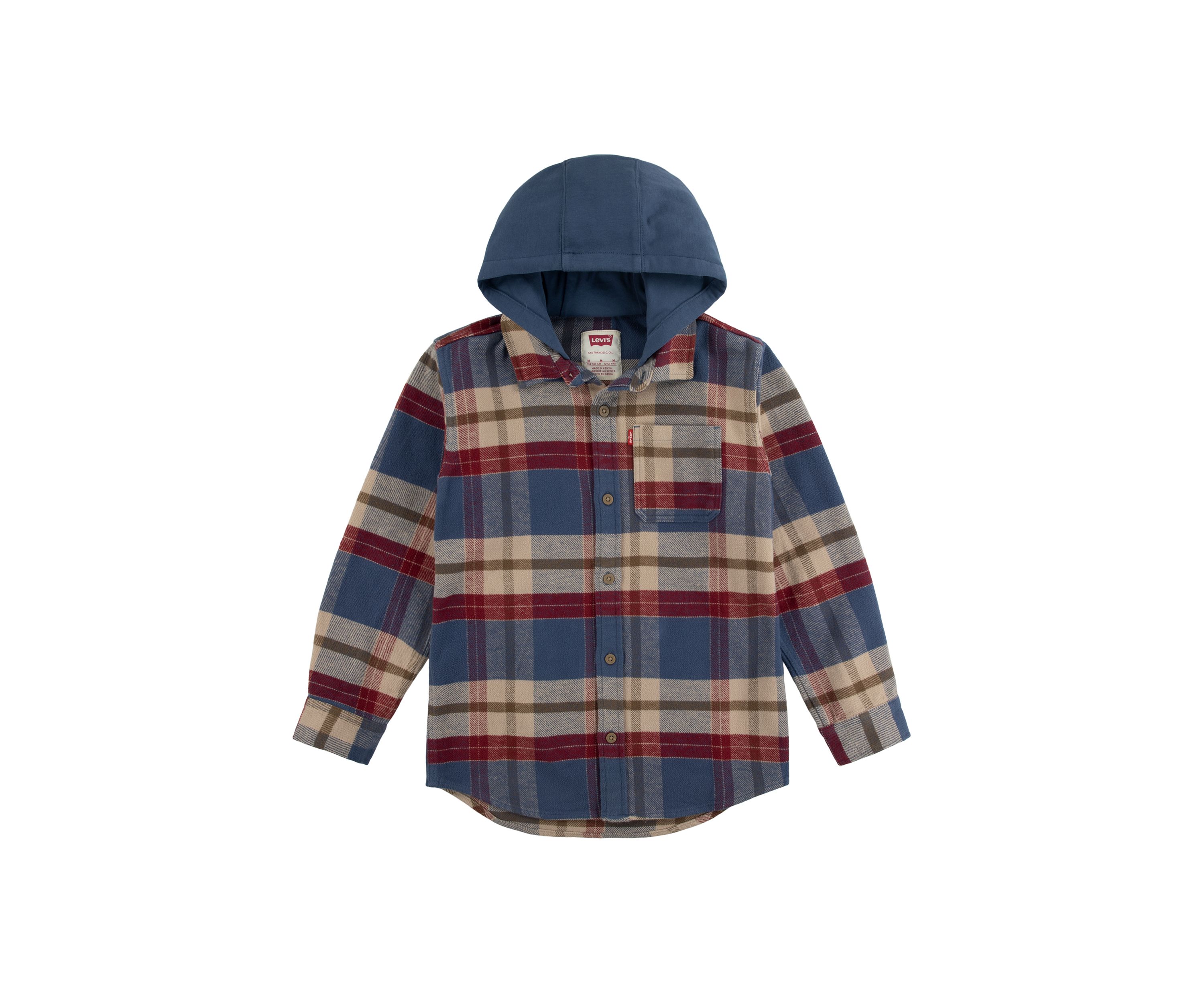 Boys 8-20 Hooded Flannel Shirt