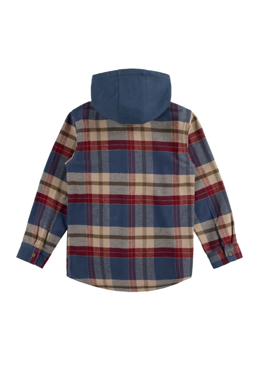 Boys 8-20 Hooded Flannel Shirt