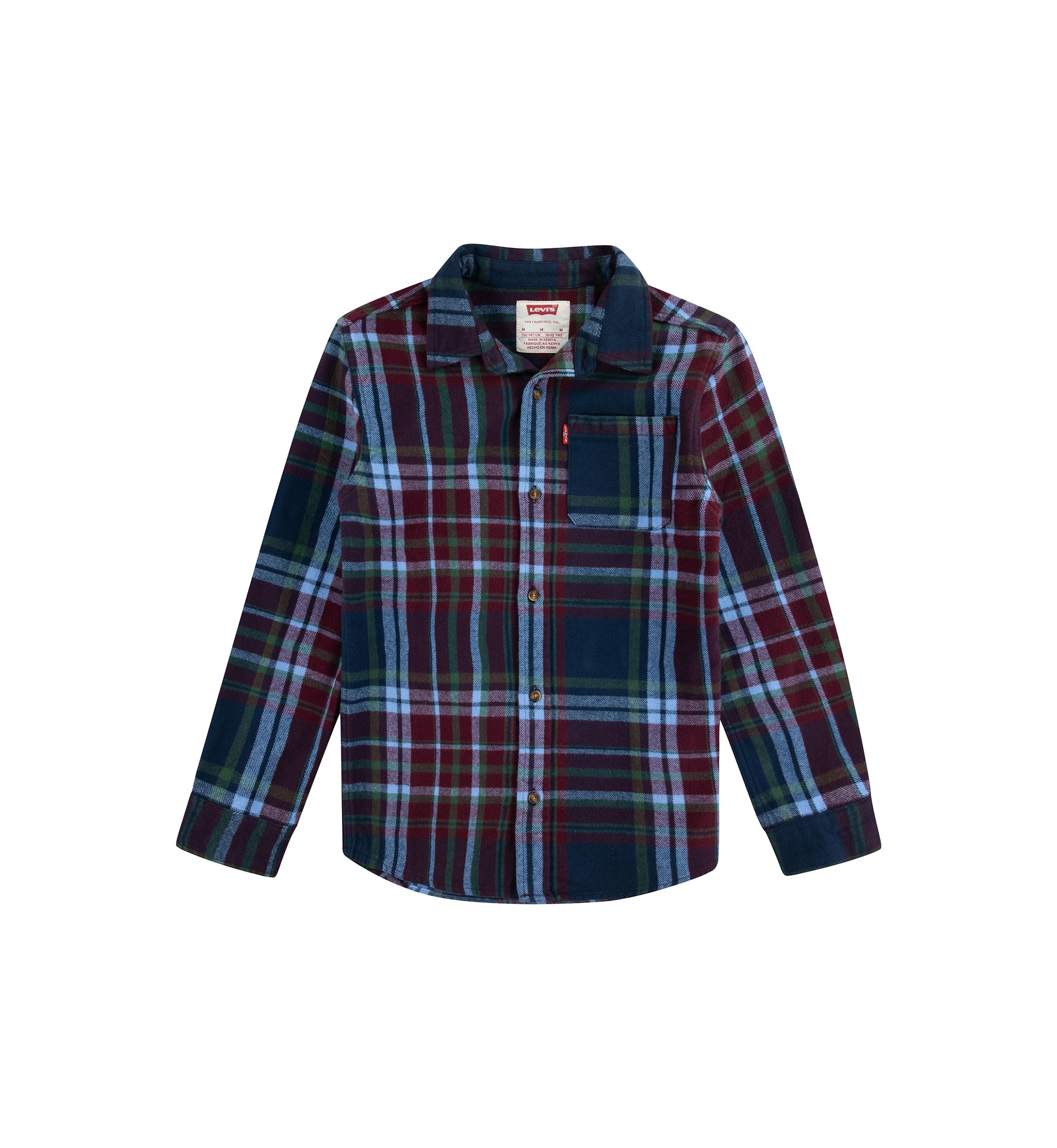 Boys 8-20 Plaid Printed Flannel Shirt