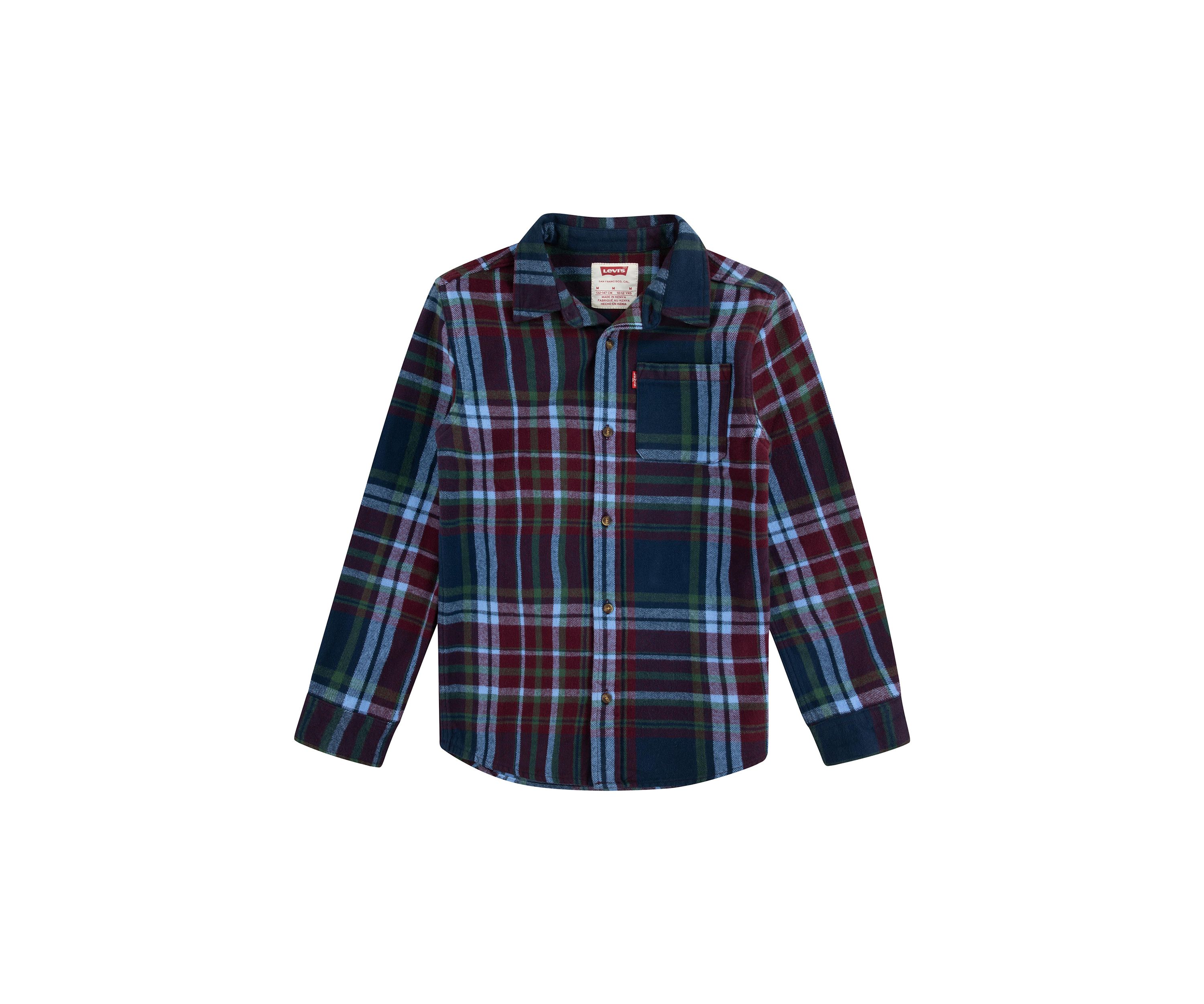 Boys 8-20 Plaid Printed Flannel Shirt