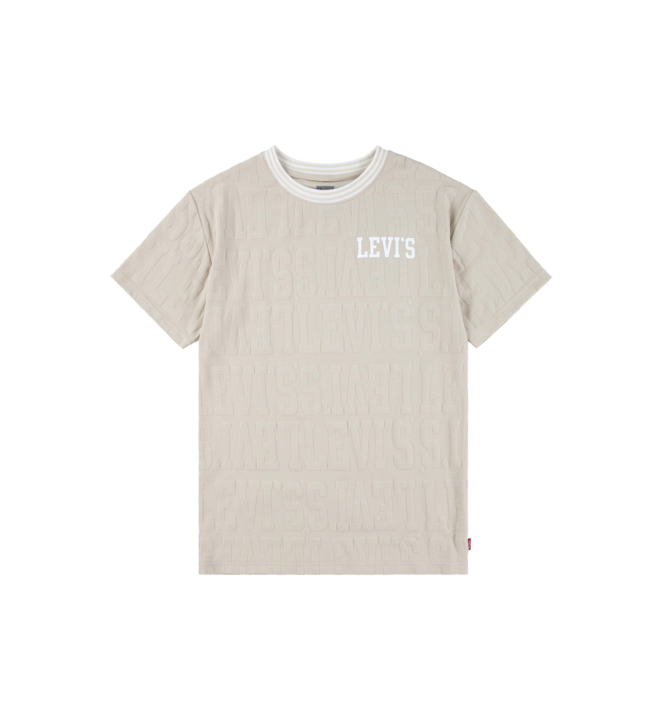 Boys 8-20 Branded Short Sleeve Jacquard T-Shirt