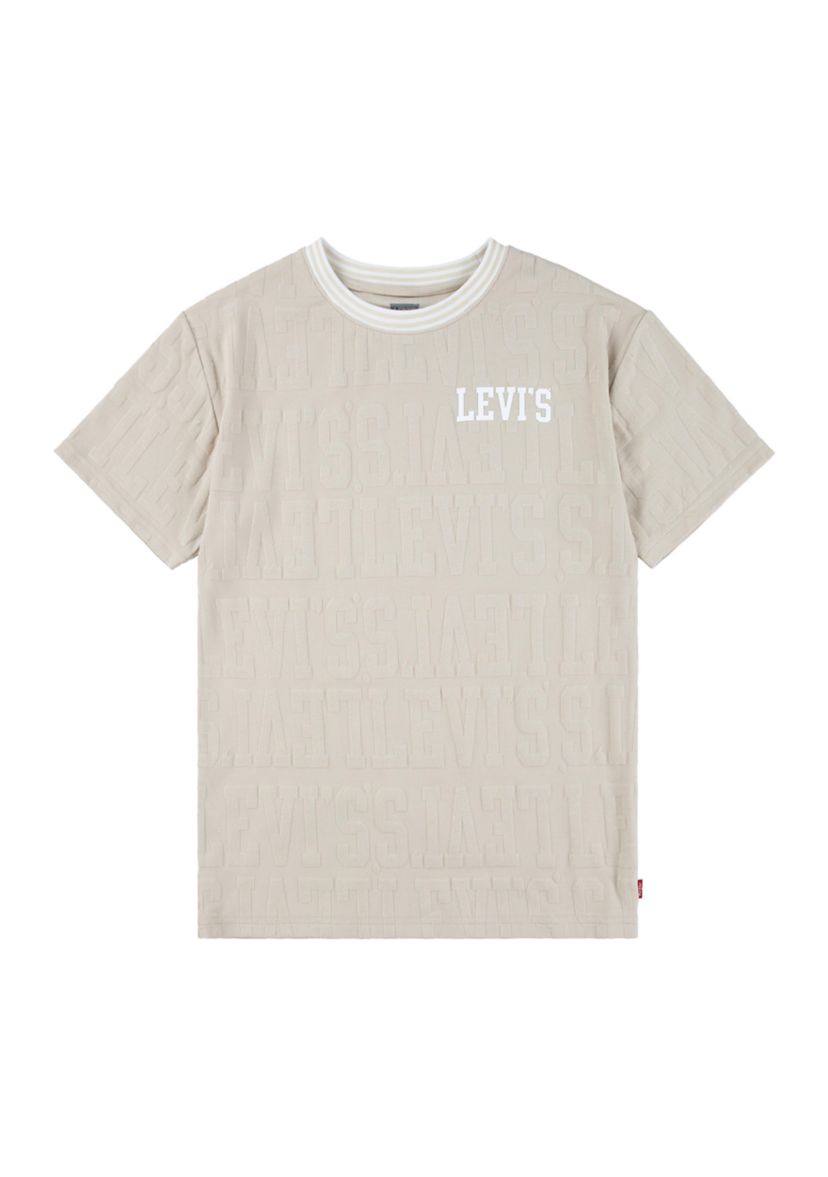 Boys 8-20 Branded Short Sleeve Jacquard T-Shirt