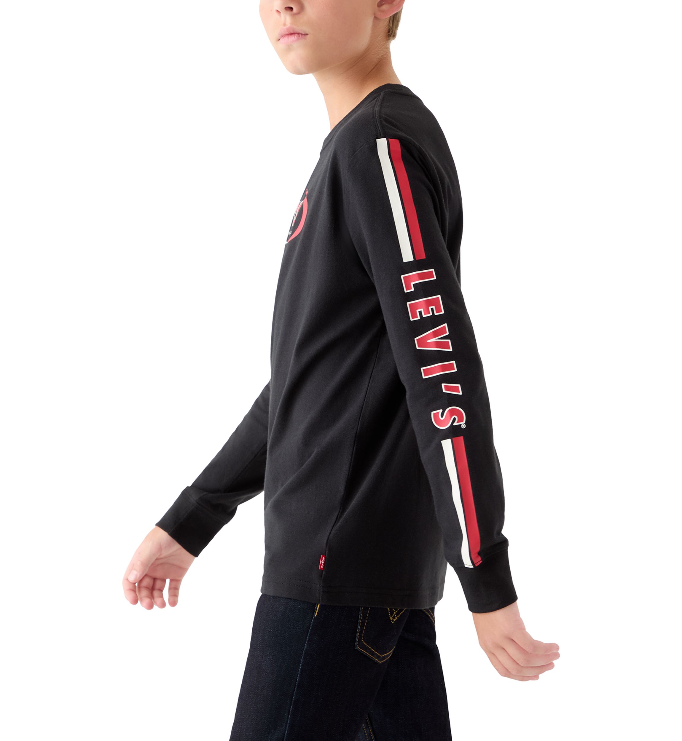 Boys 8-20 Racing Stripe Long Sleeve T-Shirt