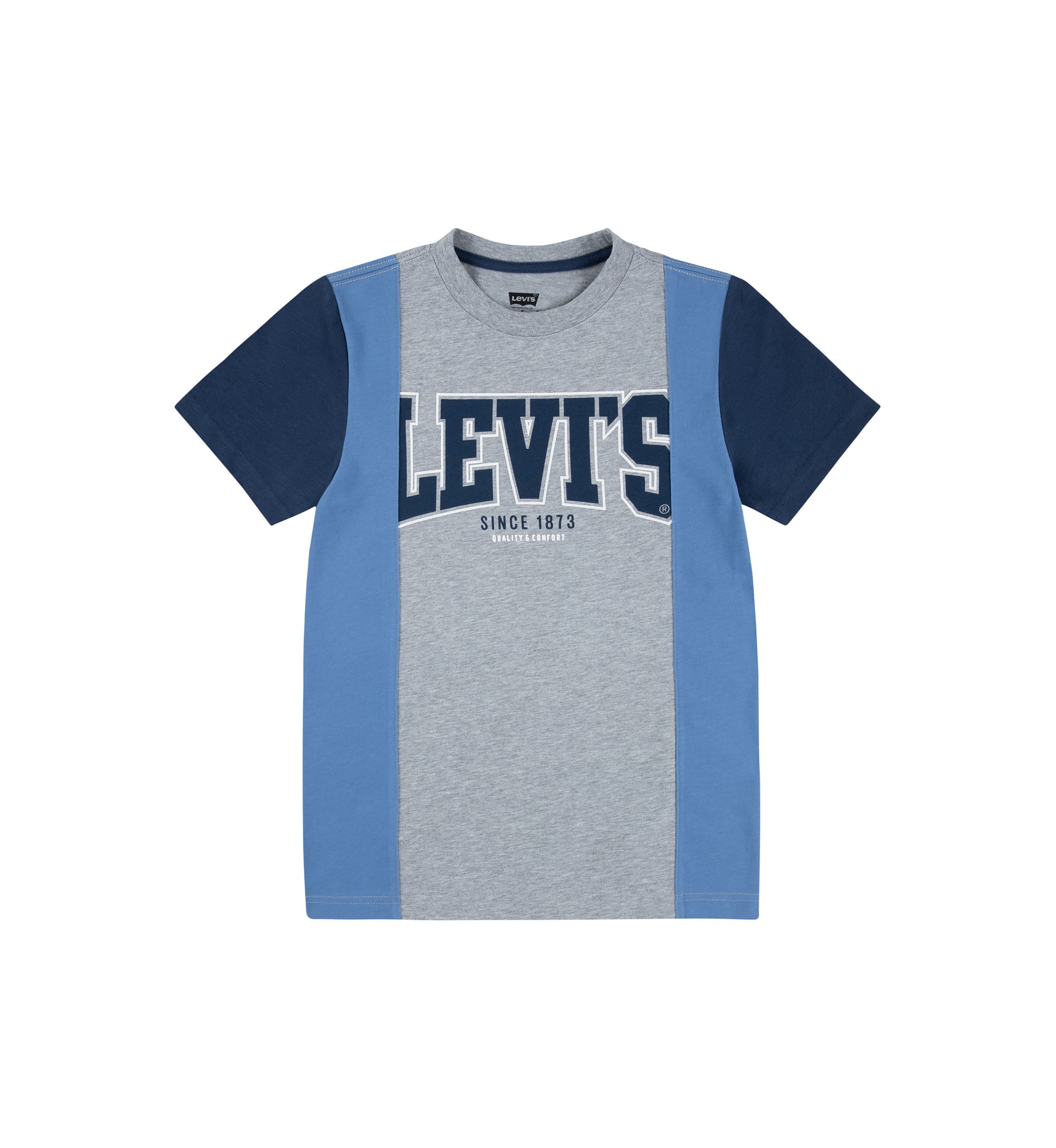 Boys 8-20 Tri Color Blocked Short Sleeve T-Shirt