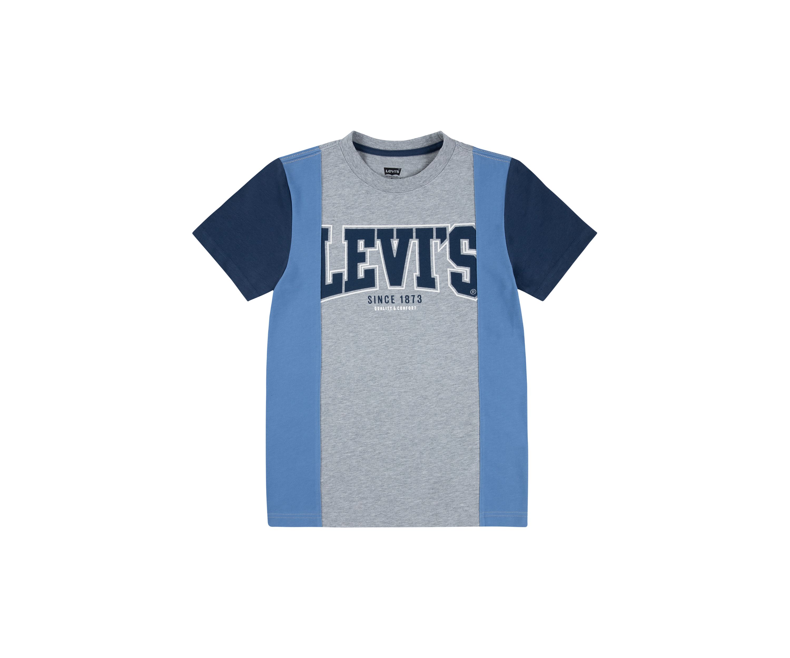 Boys 8-20 Tri Color Blocked Short Sleeve T-Shirt