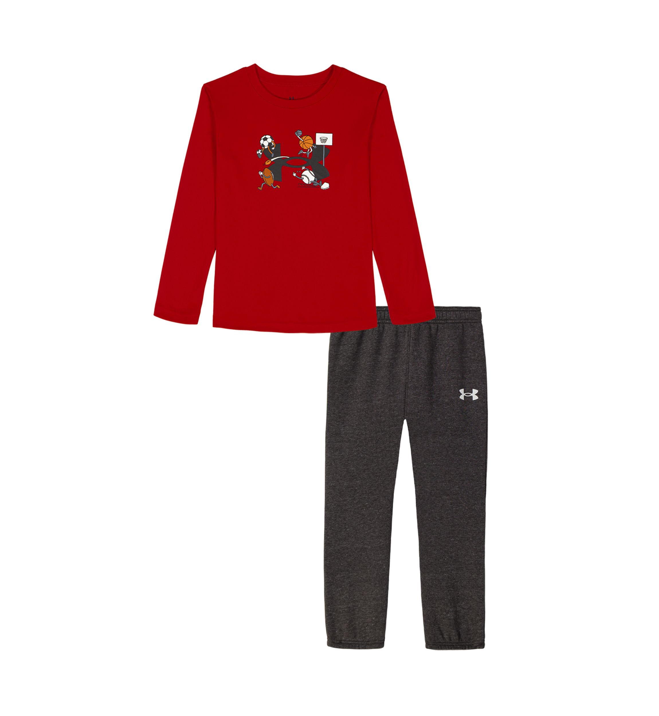 Boys 4-7 Multi Sport Logo Long Sleeve Set