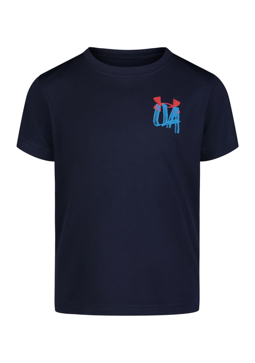 Boys 4-7 Brushy Wordmark Short Sleeve Graphic T-Shirt