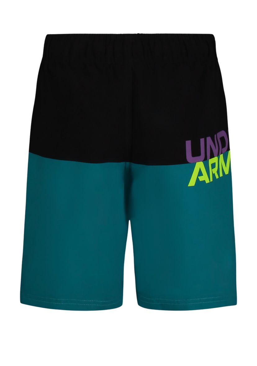 Boys 8-20 Color Blocked Logo Swim Trunks