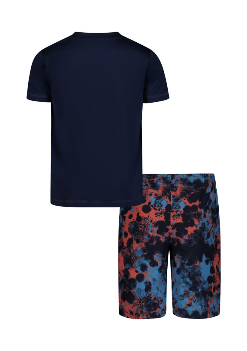 Boys 4-7 Half Tone Graphic T-Shirt and Printed Shorts