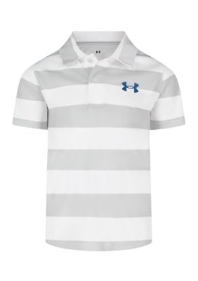 Under Armour Boys 4-7 Matchplay Striped Polo Shirt, White