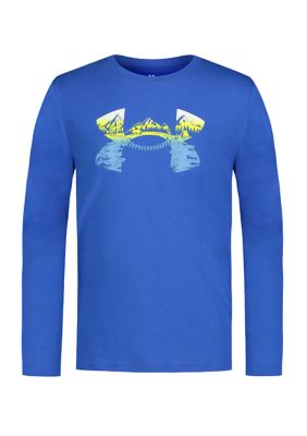 Under Armour Big Boys 8-20 Long Sleeve Plume Wave T-Shirt