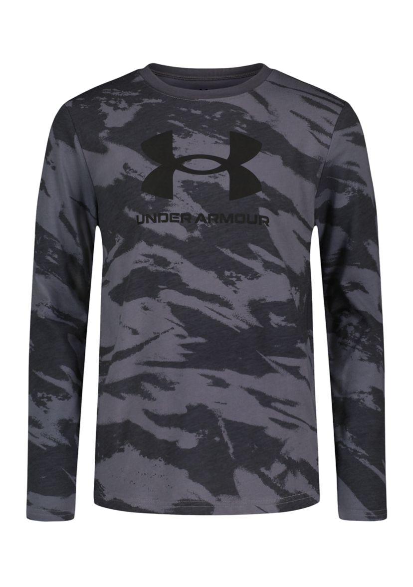 Boys 8-20 Long Sleeve Brushed Camo T-Shirt