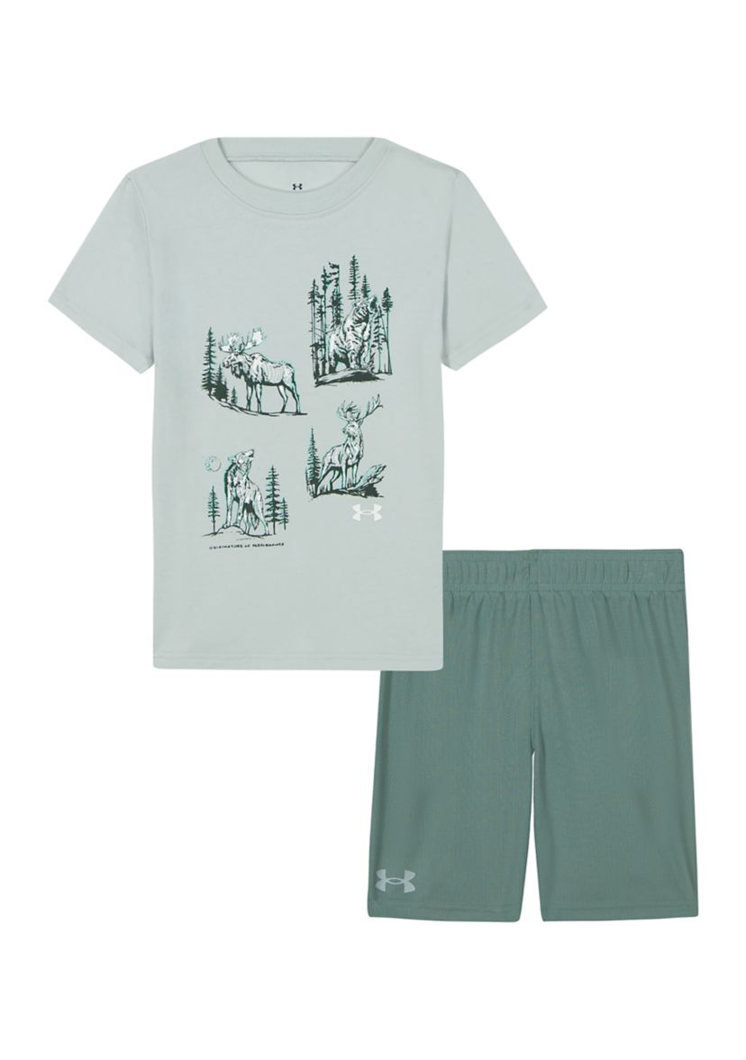 Boys 4-7 Animal Graphic T-Shirt and Shorts Set