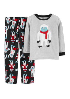 Carter S Boys 4 20 2 Piece Abominable Snowman Fleece Pjs Belk
