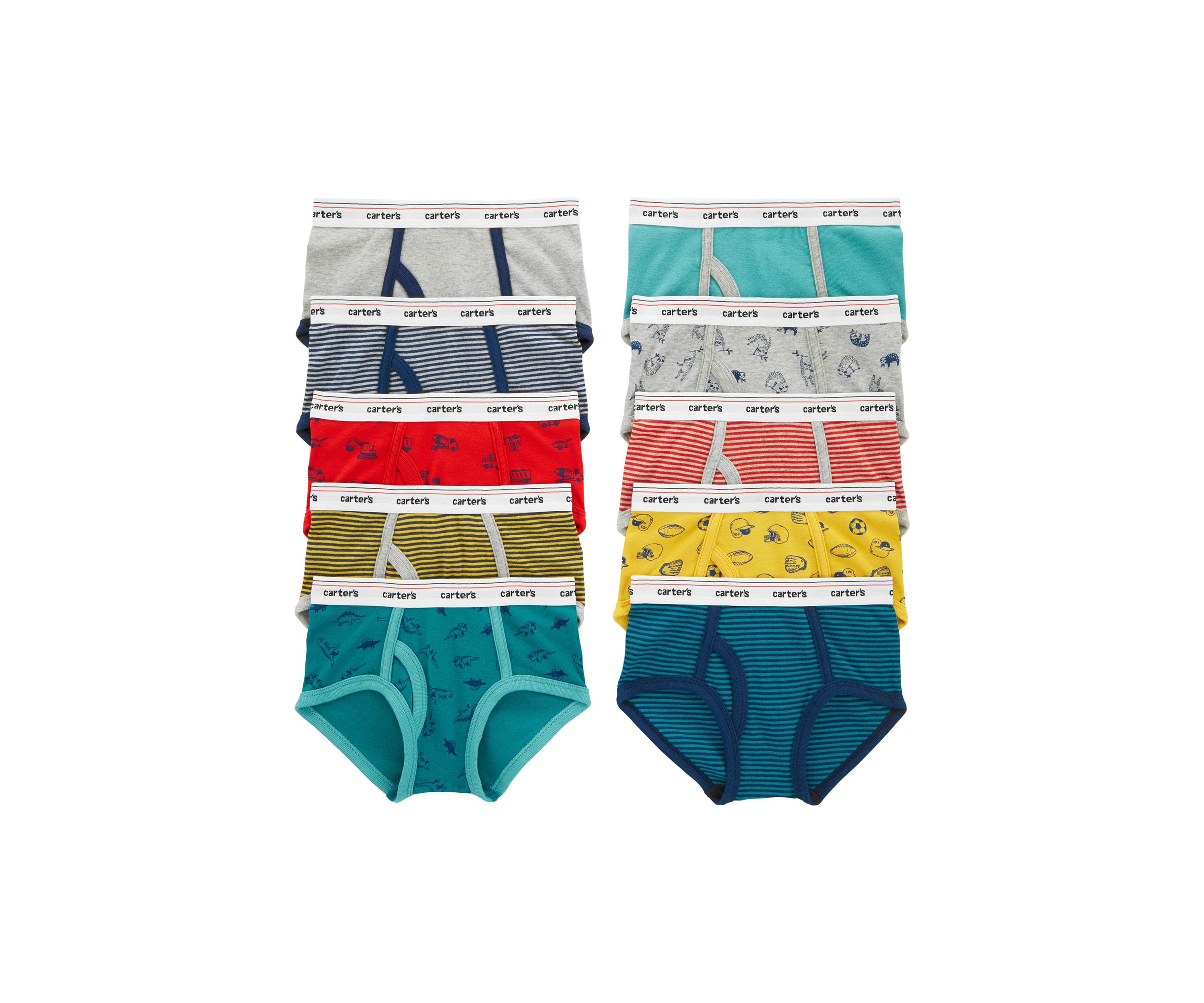 Boys 8-20 Car Printed Briefs - 10 Pack
