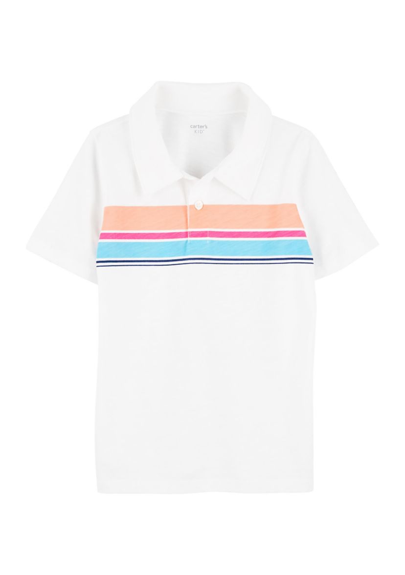 Boys 4-7 Chest Stripe Polo Shirt