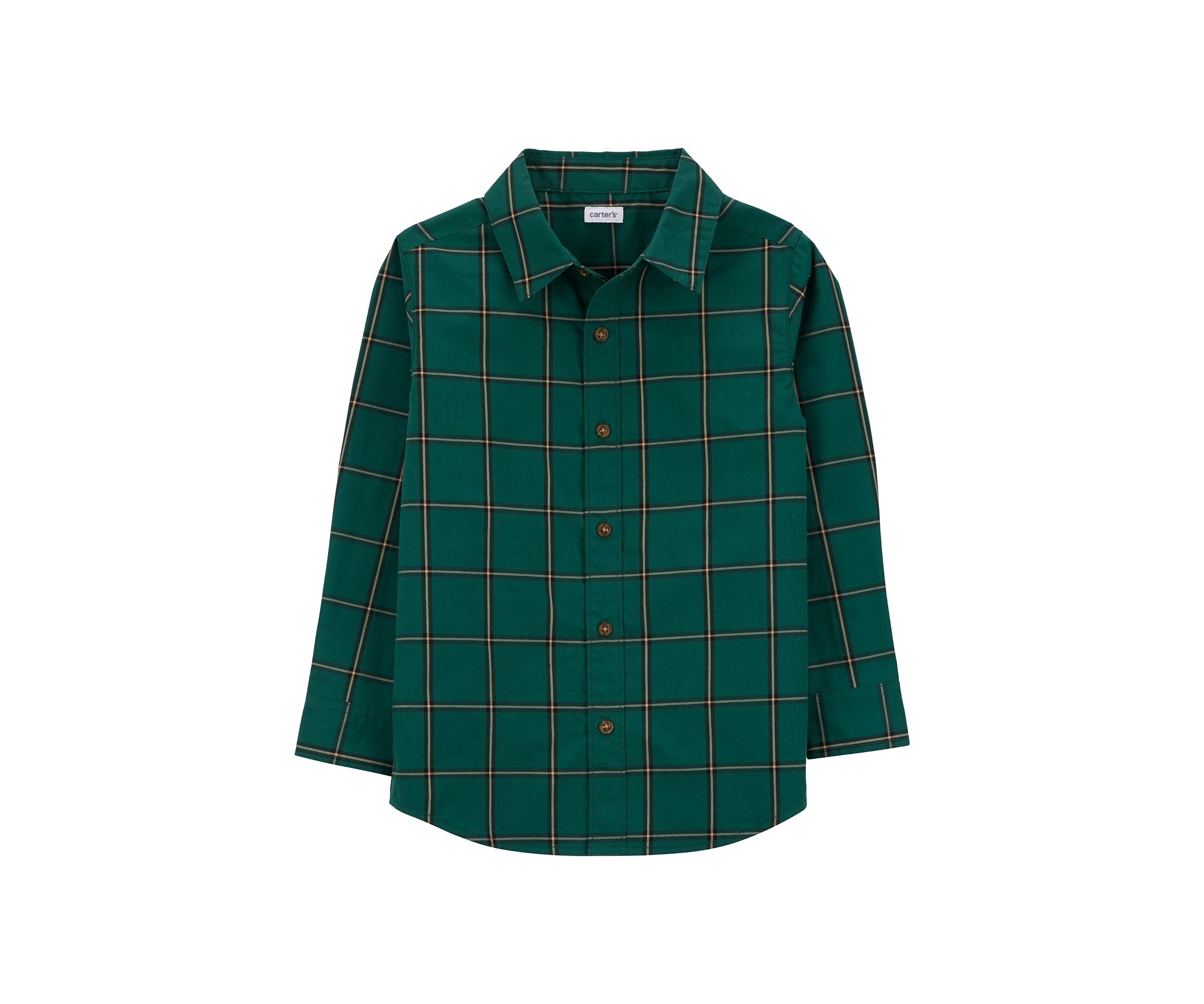 Boys 4-7 Woven Plaid Shirt
