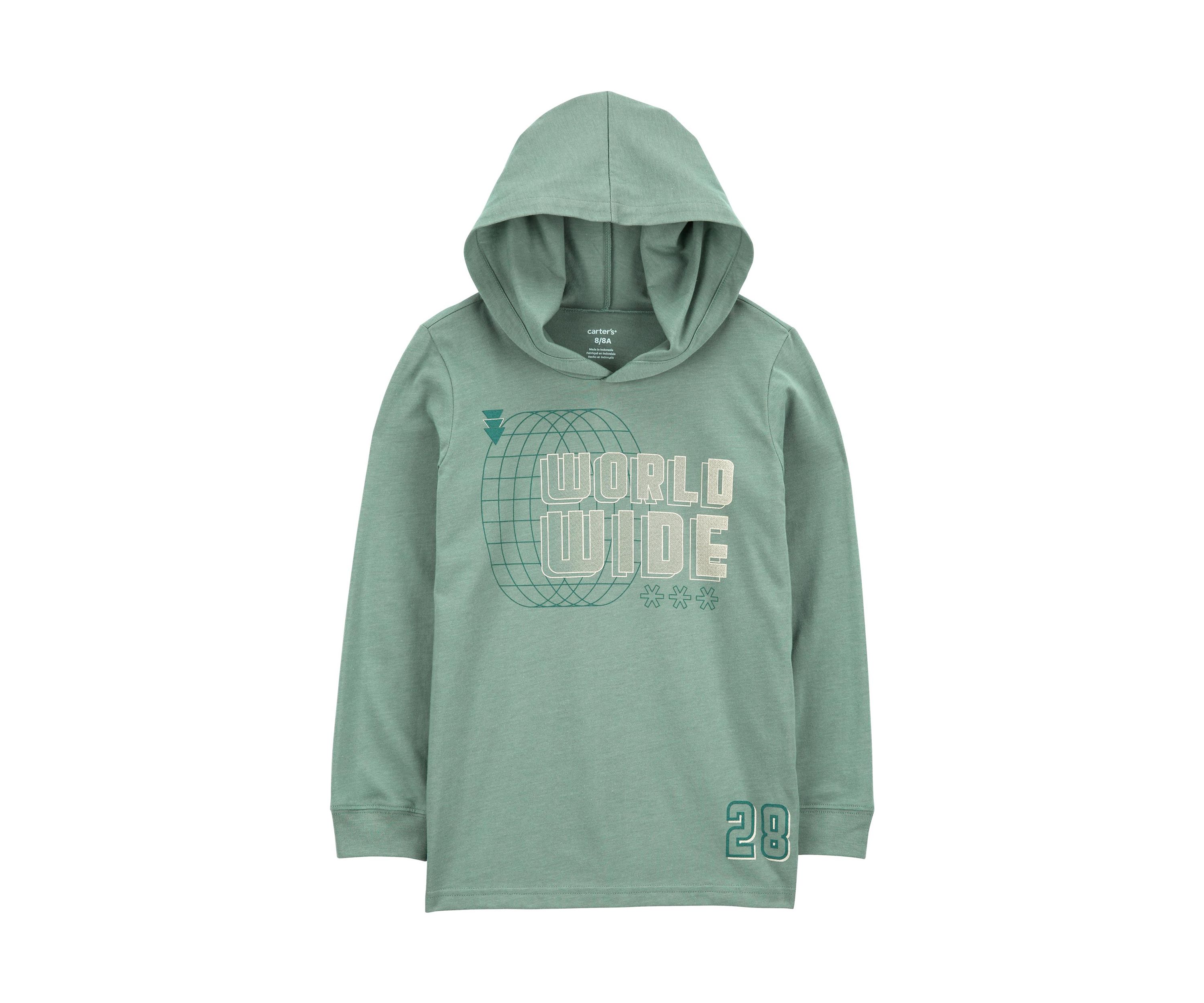 Boys 8-20 Worldwide Graphic Hooded T-Shirt