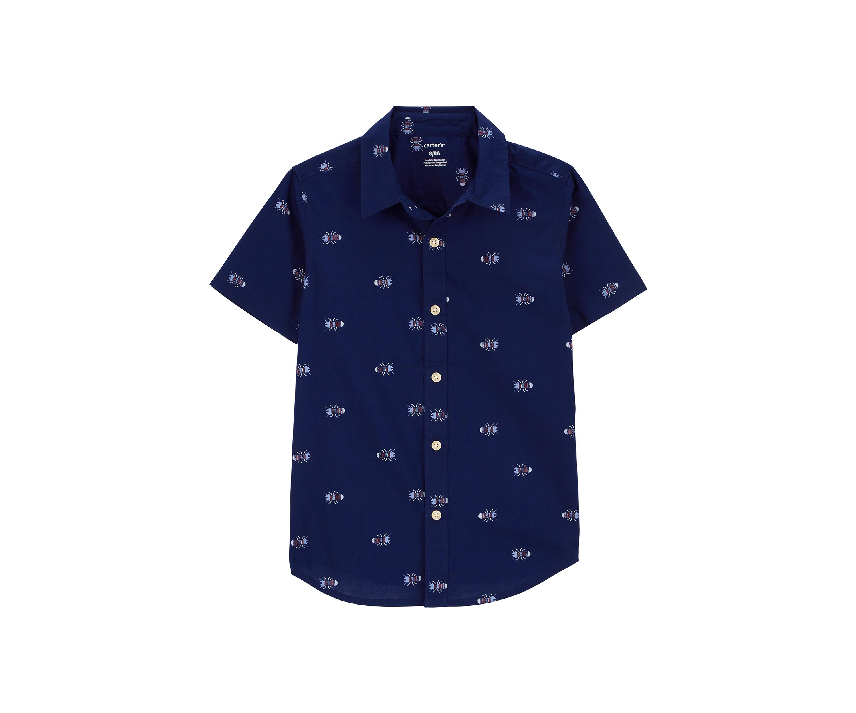 Boys 4-7 Anchor Printed Button Down Shirt
