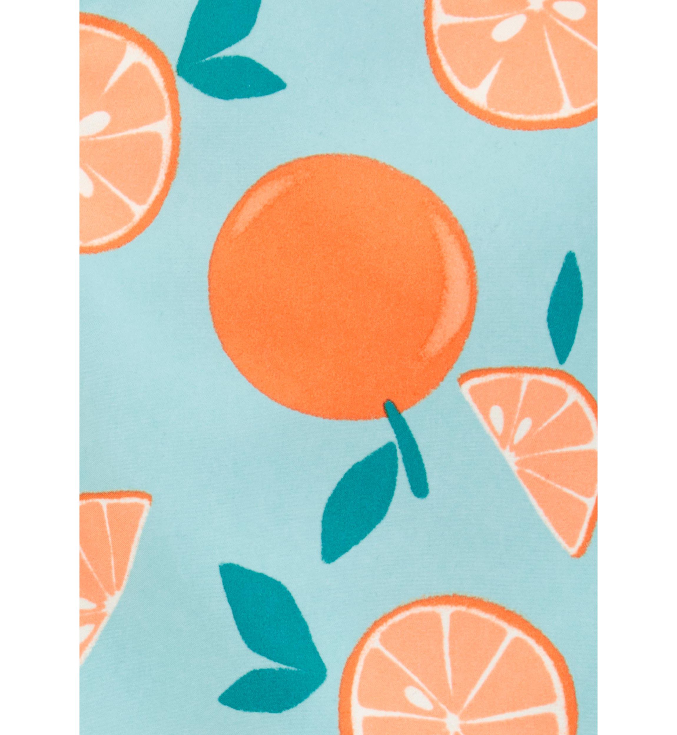 Boys 4-7 Orange Printed Swim Trunks