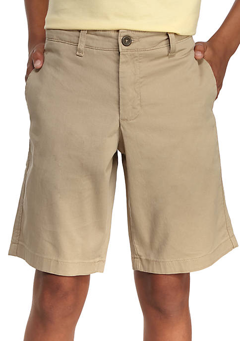 Crown & Ivy™ Stretch Twill Flat Front Shorts