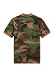 Boys 8-20 Camouflage Cotton Mesh Polo Shirt