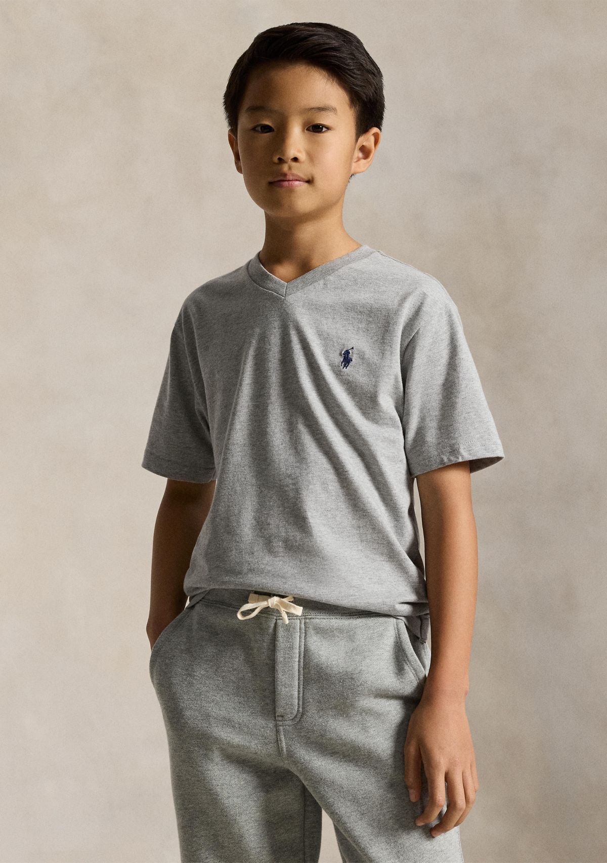 Boys 8-20 Cotton Jersey V-Neck T-Shirt