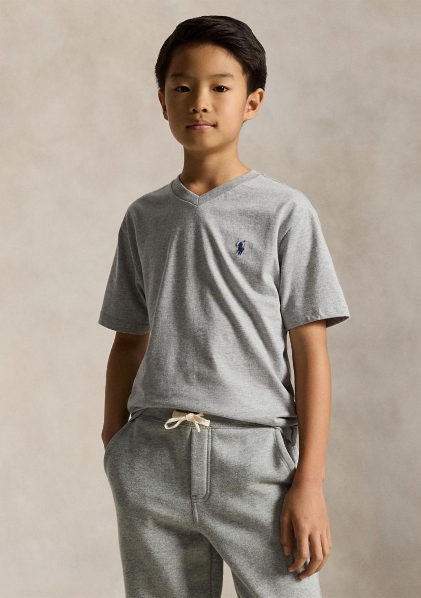 Boys 8-20 Cotton Jersey V-Neck T-Shirt