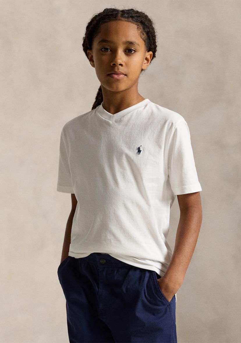 Boys 8-20 Cotton Jersey V-Neck T-Shirt