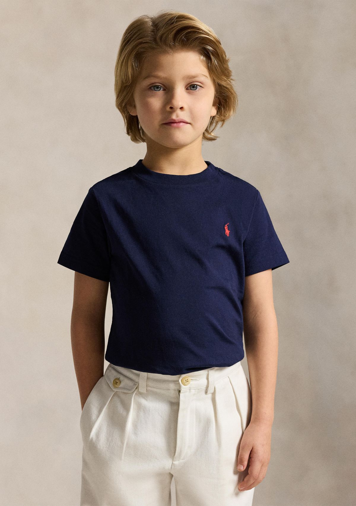 Boys 2-7 Cotton Jersey Crew Neck T-Shirt 