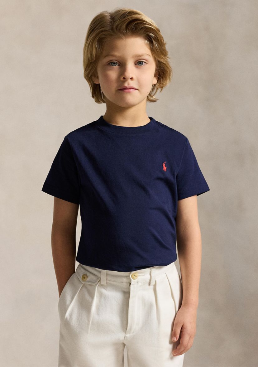 Boys 2-7 Cotton Jersey Crew Neck T-Shirt 