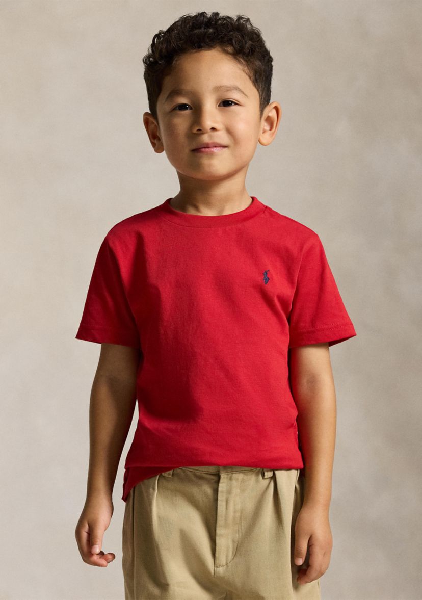 Boys 2-7 Cotton Jersey Crew Neck T-Shirt 
