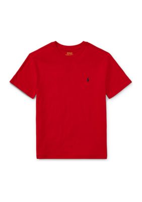 Ralph Lauren Childrenswear Boys 8-20 Cotton Jersey Crew Neck T-Shirt, Red, Medium