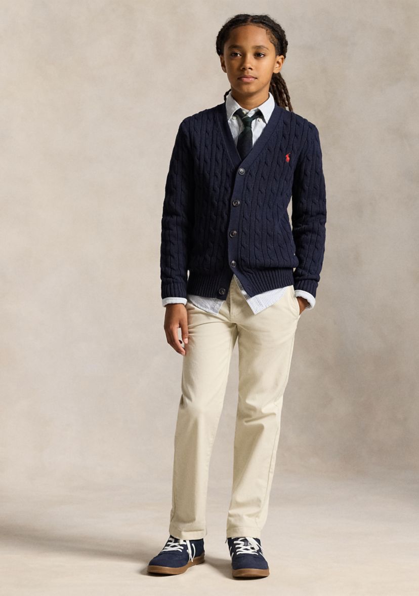 Boys 8-20 Straight Fit Stretch Twill Pants