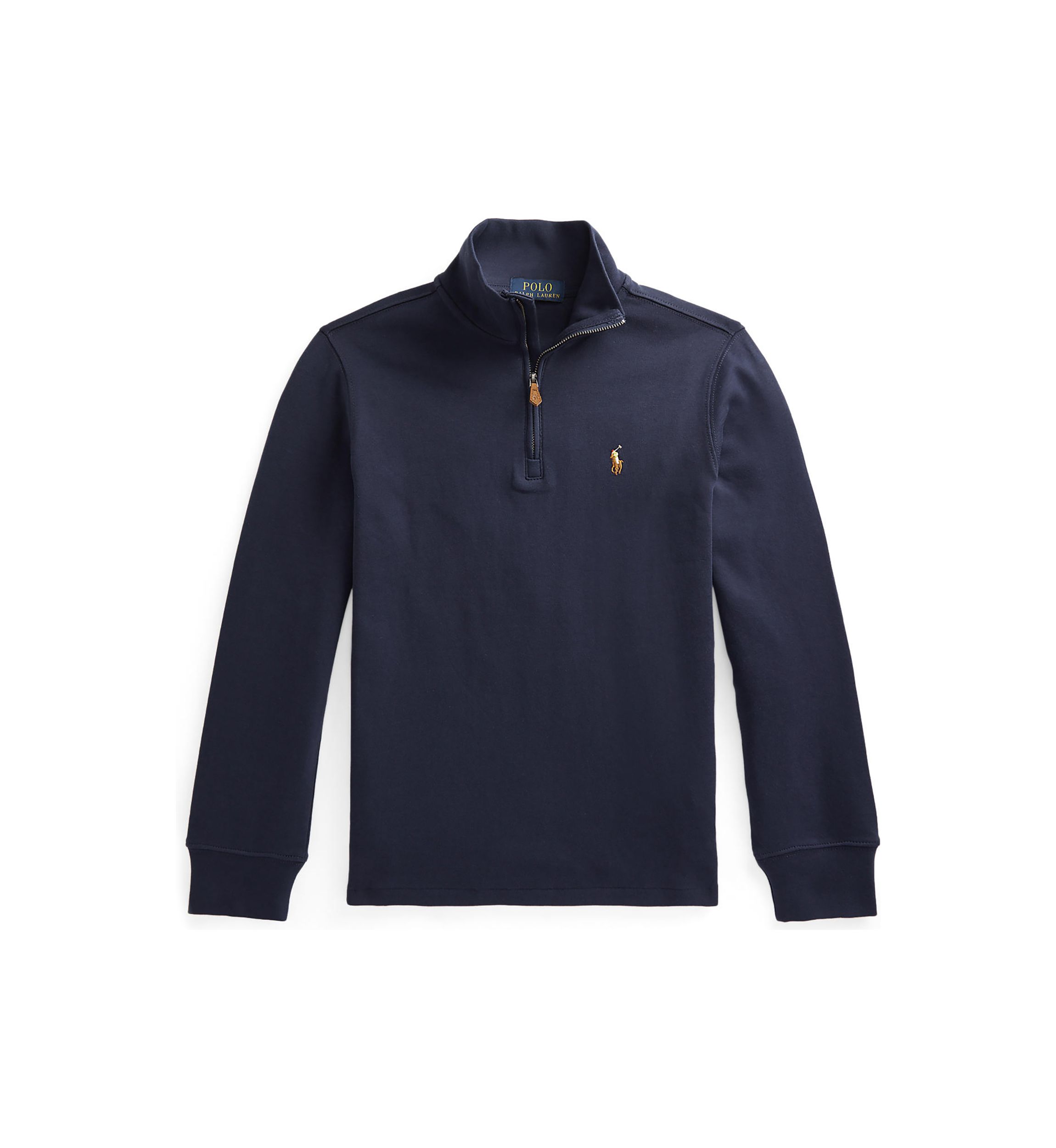 Boys 8-20 Cotton Interlock Quarter-Zip Pullover