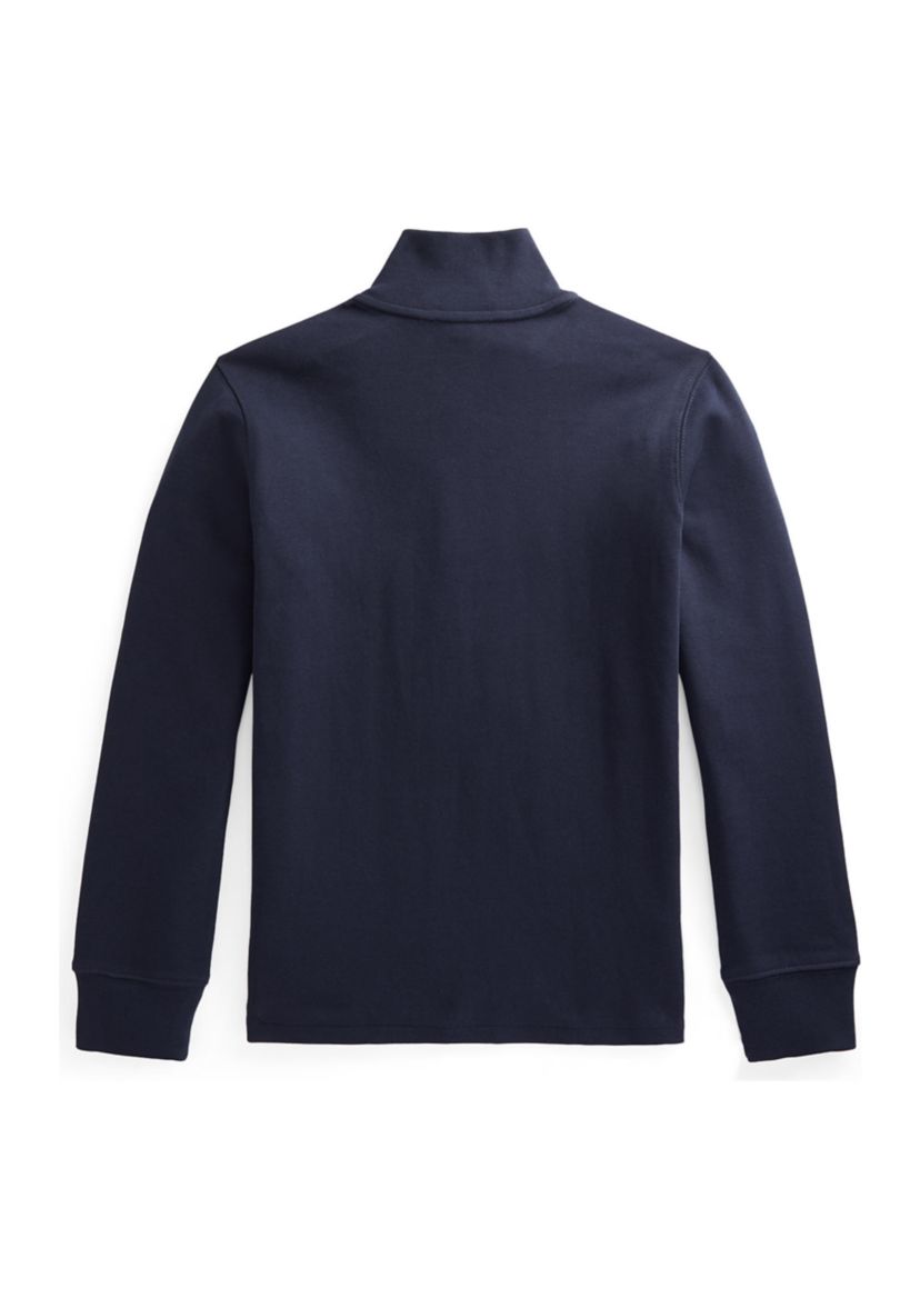 Boys 8-20 Cotton Interlock Quarter-Zip Pullover