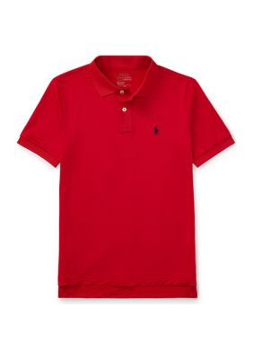 Ralph Lauren Childrenswear Boys 8-20 Performance Jersey Polo Shirt, Red, Large