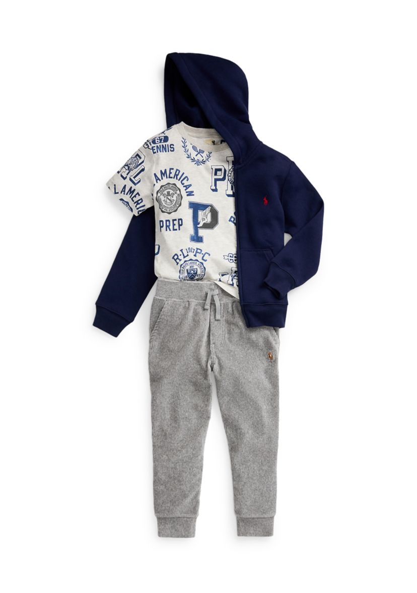 Boys 2-7 Cotton-Blend-Fleece Hoodie