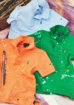 Ralph Lauren Childrenswear Boys 8-20 Paint-Splatter Cotton Mesh Polo Shirt  | belk