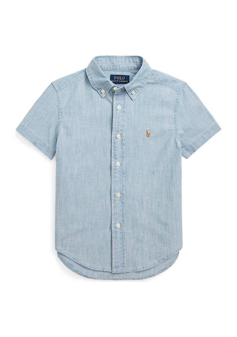 Ralph Lauren Childrenswear Boys 4-7 Cotton Short-Sleeve Shirt
