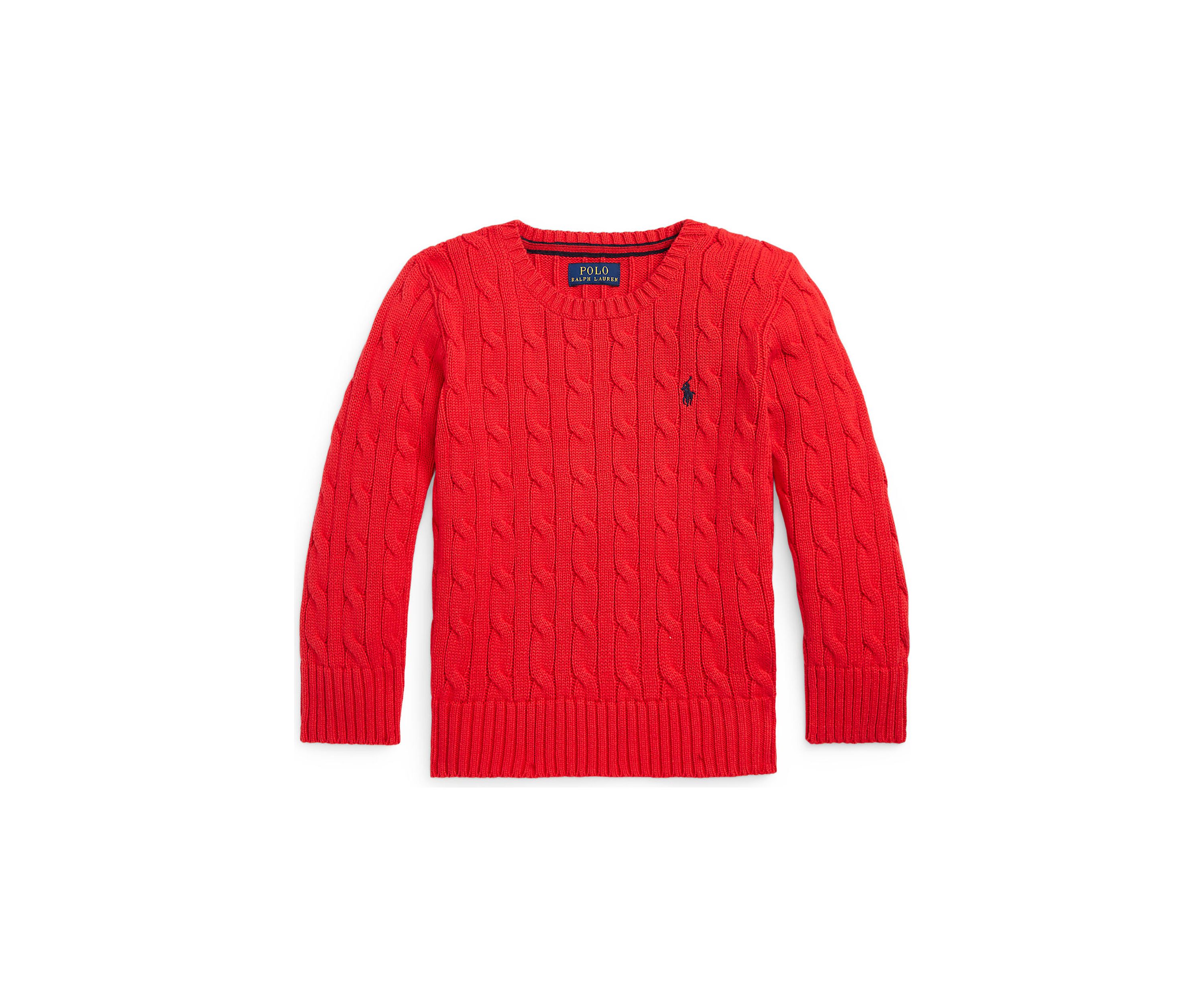 Boys 2-7 Cable Knit Cotton Sweater