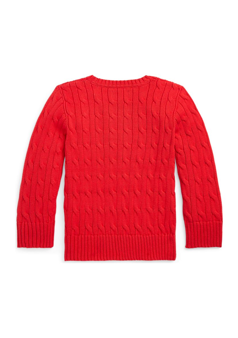 Boys 2-7 Cable Knit Cotton Sweater