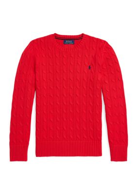 Ralph Lauren Childrenswear Boys 8-20 Cable Knit Cotton Sweater