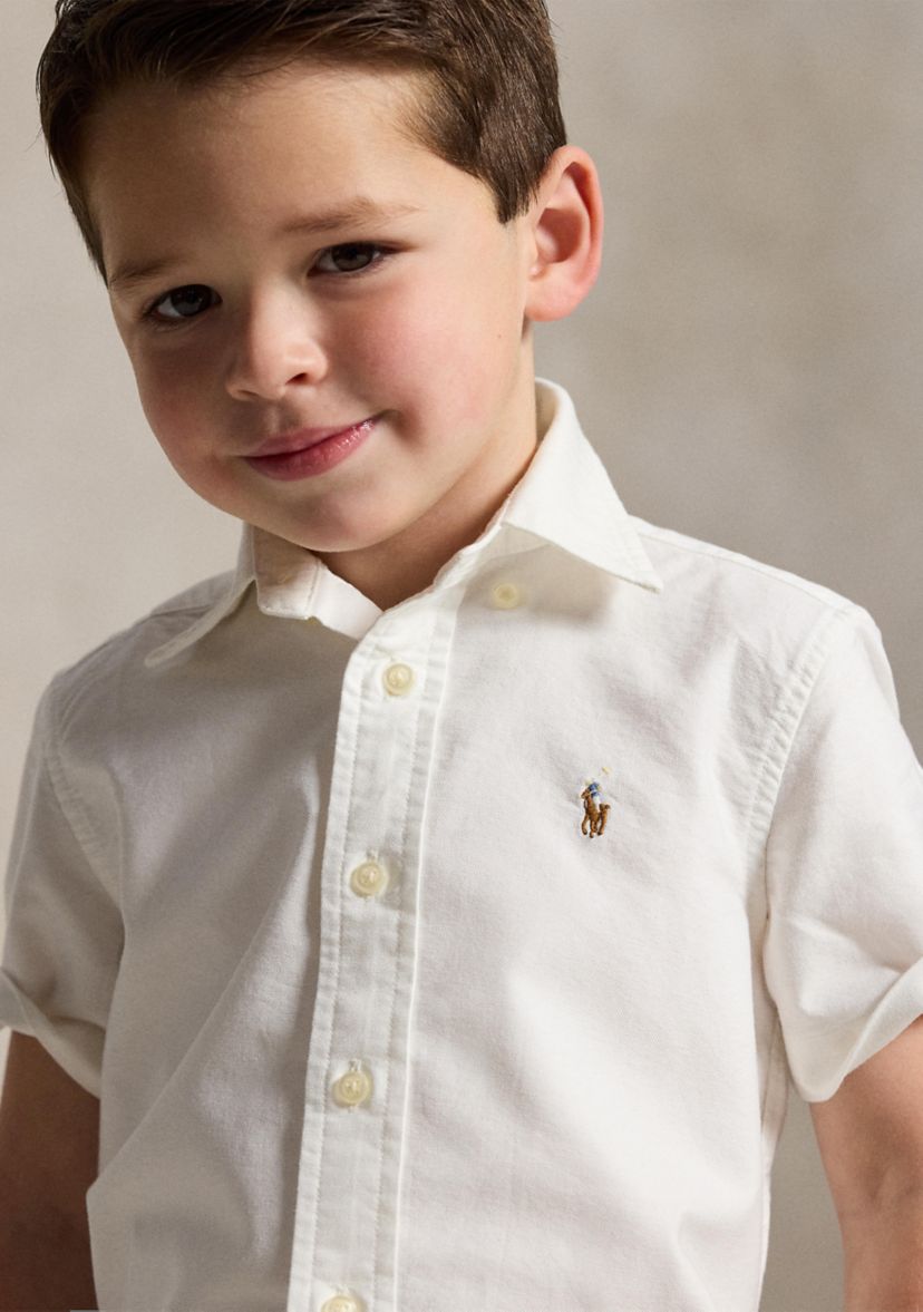 Boys 2-7 Cotton Oxford Short-Sleeve Shirt