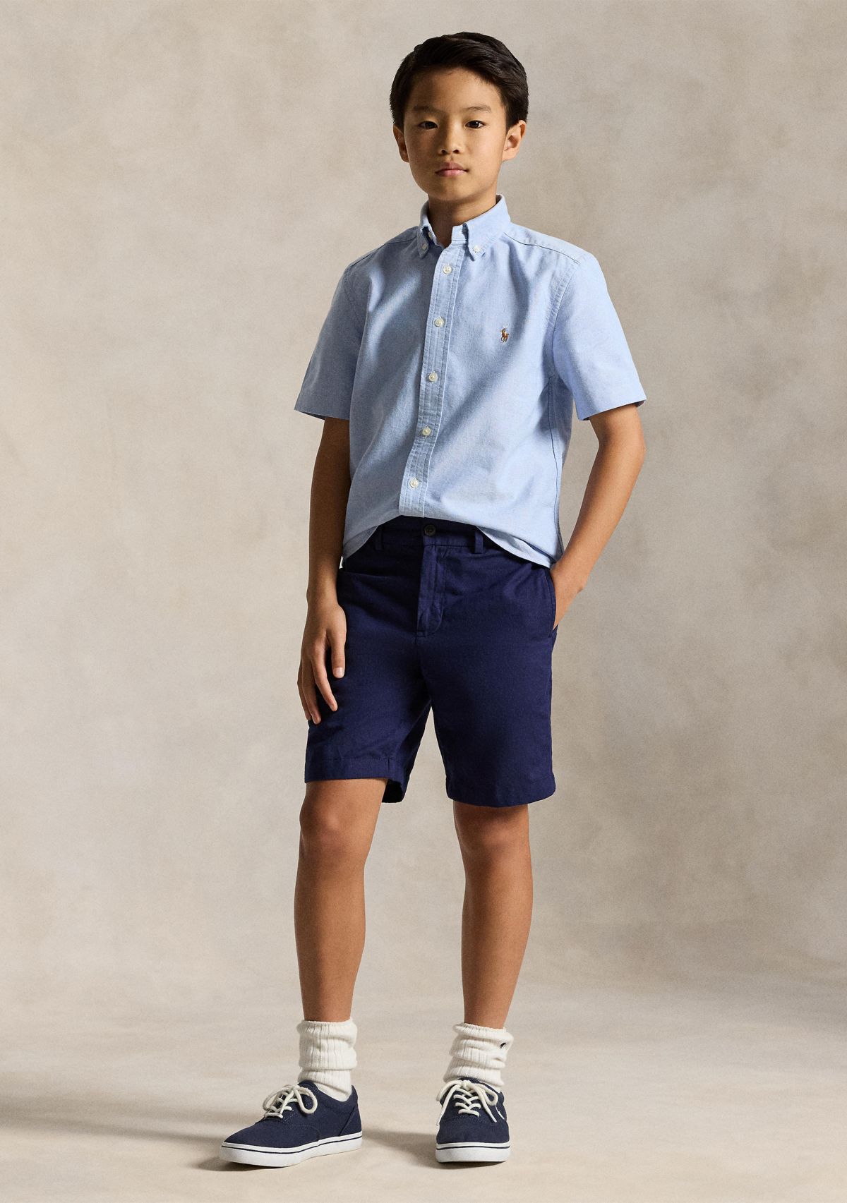 Boys 8-20 Cotton Oxford Short Sleeve Shirt
