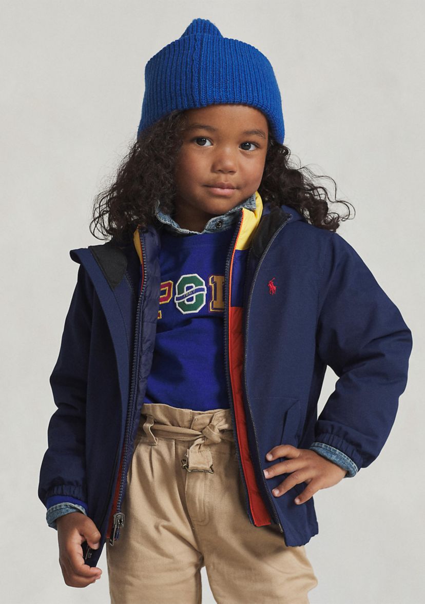 Boys 2-7/Girls 2-6x P-Layer 1 Water-Repellent Hooded Jacket