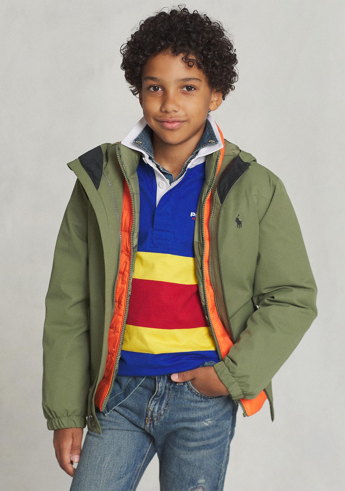 Boys 8-20/Girls 7-16 P-Layer 1 Water-Repellent Hooded Jacket